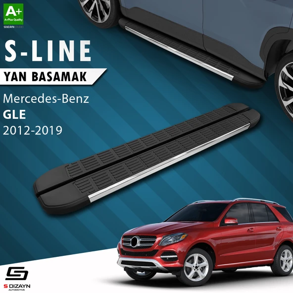 S-Dizayn Mercedes GLE W166 S-Line Krom Yan Basamak 193 Cm 2012-2019 A+ Kalite ürün görseli 1
