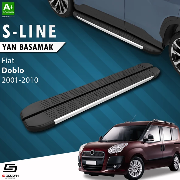 S-Dizayn Fiat Doblo S-Line Aluminyum Yan Basamak 183 Cm 2001-2010 A+ Kalite ürün görseli 1