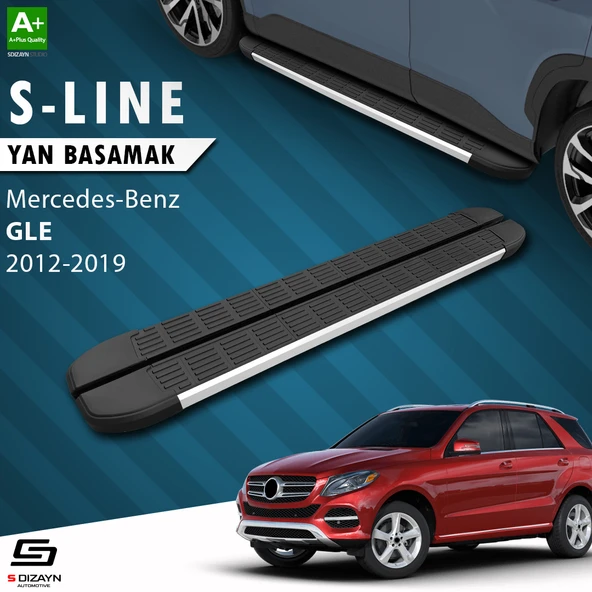 S-Dizayn Mercedes GLE W166 S-Line Aluminyum Yan Basamak 193 Cm 2012-2019 A+ Kalite ürün görseli 1