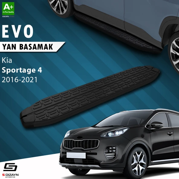 S-Dizayn Kia Sportage 4 Evo Siyah Yan Basamak 173 Cm 2016-2021 A+ Kalite ürün görseli 1