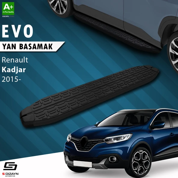 S-Dizayn Renault Kadjar Evo Siyah Yan Basamak 173 Cm 2015-2022 A+ Kalite ürün görseli 1