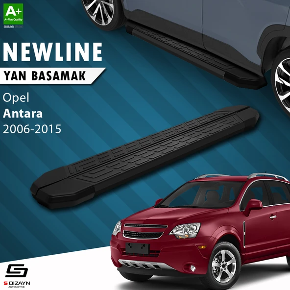 S-Dizayn Opel Antara NewLine Siyah Yan Basamak 183 Cm 2006-2015 A+ Kalite ürün görseli 1