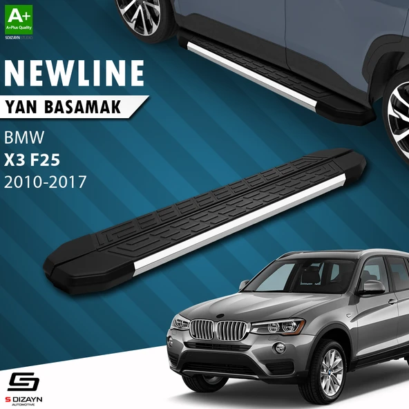 S-Dizayn Bmw X3 F25 NewLine Krom Yan Basamak 193 Cm 2010-2017 A+ Kalite ürün görseli 1