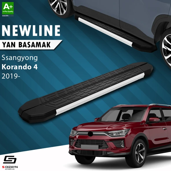 S-Dizayn Ssangyong Korando NewLine Aluminyum Yan Basamak 183 Cm 2019 Üzeri A+ Kalite ürün görseli 1