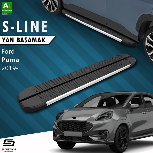 S-Dizayn Ford Puma S-Line Aluminyum Yan Basamak 173 Cm 2019 Üzeri A+ Kalite ürün görseli 1