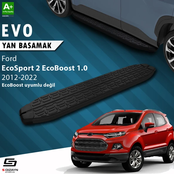 S-Dizayn Ford EcoSport 2 Evo Siyah Yan Basamak 173 Cm 2012-2022 A+ Kalite ürün görseli 1