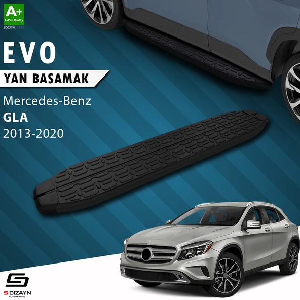 S-Dizayn Mercedes GLA X156 Evo Siyah Yan Basamak 183 Cm 2013-2020 A+ Kalite ürün görseli 1