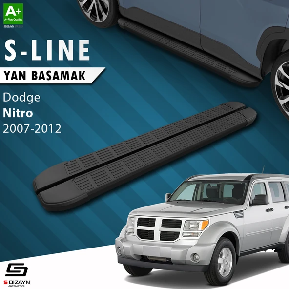 S-Dizayn Dodge Nitro S-Line Siyah Yan Basamak 153 Cm 2007-2012 A+ Kalite ürün görseli 1