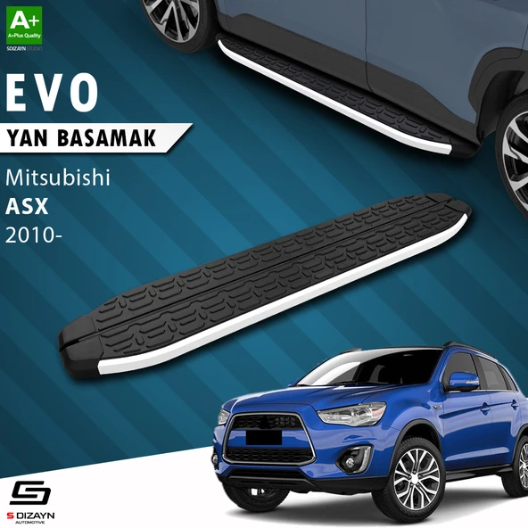 S-Dizayn Mitsubishi ASX Evo Aluminyum Yan Basamak 183 Cm 2010 Üzeri A+ Kalite ürün görseli 1