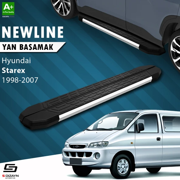 S-Dizayn Hyundai H-1 Starex NewLine Krom Yan Basamak 193 Cm 1998-2007 A+ Kalite ürün görseli 1