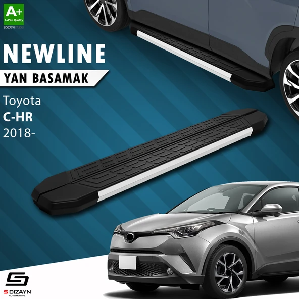 S-Dizayn Toyota C-HR NewLine Aluminyum Yan Basamak 173 Cm 2016-2023 A+ Kalite ürün görseli 1