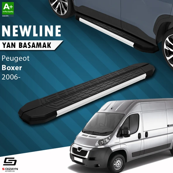 S-Dizayn Peugeot Boxer 3 Orta Şase NewLine Aluminyum Yan Basamak 253 Cm 2006 Üzeri A+ Kalite ürün görseli 1