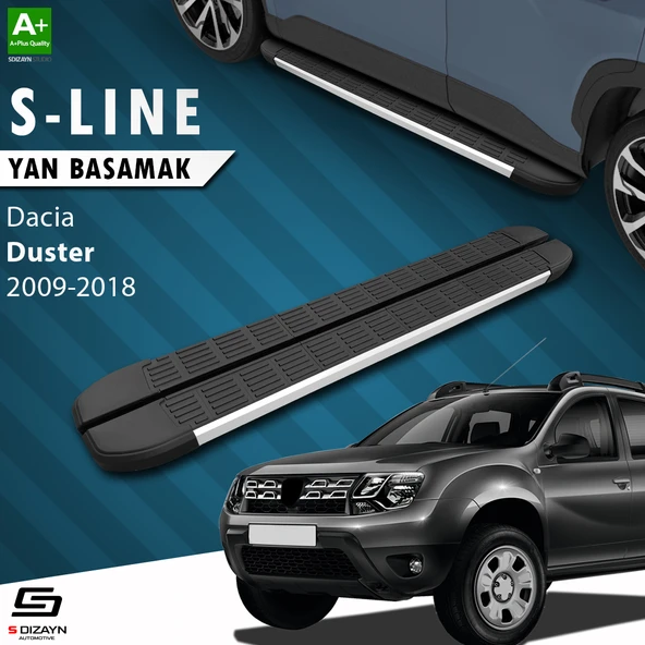 S-Dizayn Dacia Duster S-Line Aluminyum Yan Basamak 173 Cm 2009-2018 A+ Kalite ürün görseli 1