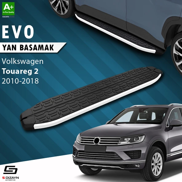 S-Dizayn VW Touareg 2 Evo Aluminyum Yan Basamak 193 Cm 2010-2018 A+ Kalite ürün görseli 1