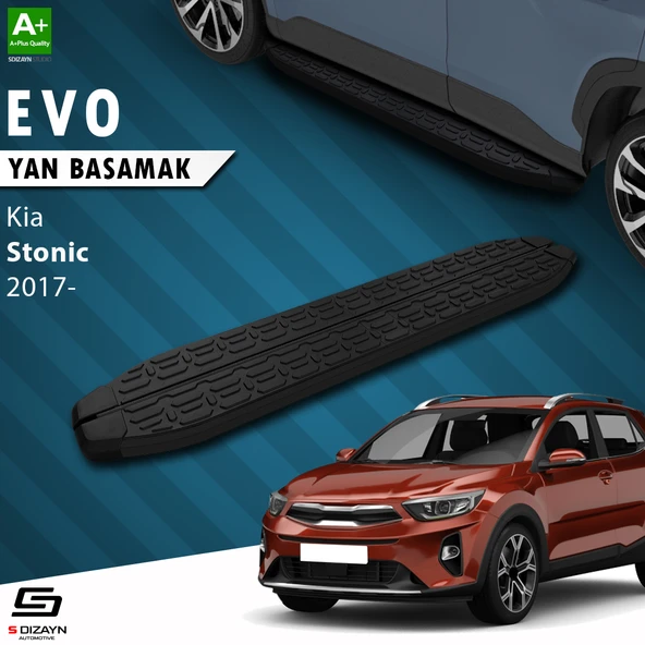 S-Dizayn Kia Stonic Evo Siyah Yan Basamak 173 Cm 2017 Üzeri A+ Kalite ürün görseli 1