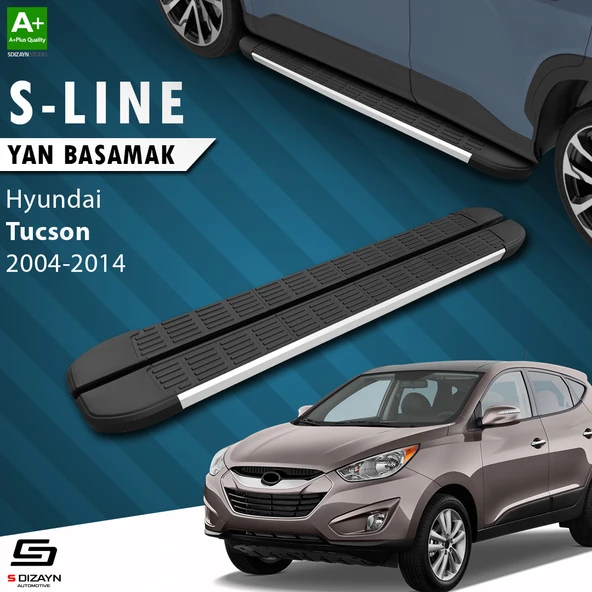 S-Dizayn Hyundai Tucson 2 S-Line Aluminyum Yan Basamak 173 Cm 2004-2014 A+ Kalite ürün görseli 1
