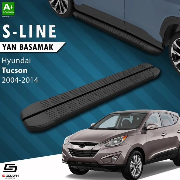 S-Dizayn Hyundai Tucson 2 S-Line Siyah Yan Basamak 173 Cm 2004-2014 A+ Kalite ürün görseli 1