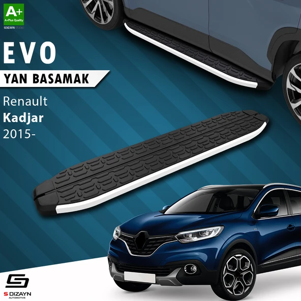 S-Dizayn Renault Kadjar Evo Aluminyum Yan Basamak 173 Cm 2015-2022 A+ Kalite ürün görseli 1