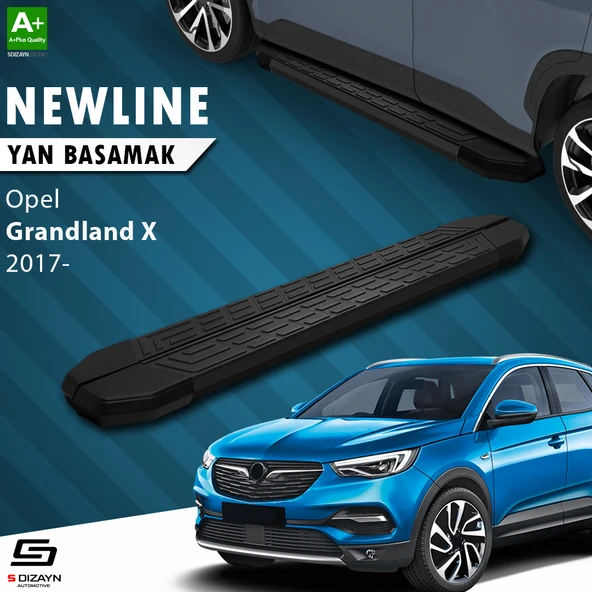 S-Dizayn Opel Grandland X NewLine Siyah Yan Basamak 183 Cm 2017-2024 A+ Kalite ürün görseli 1