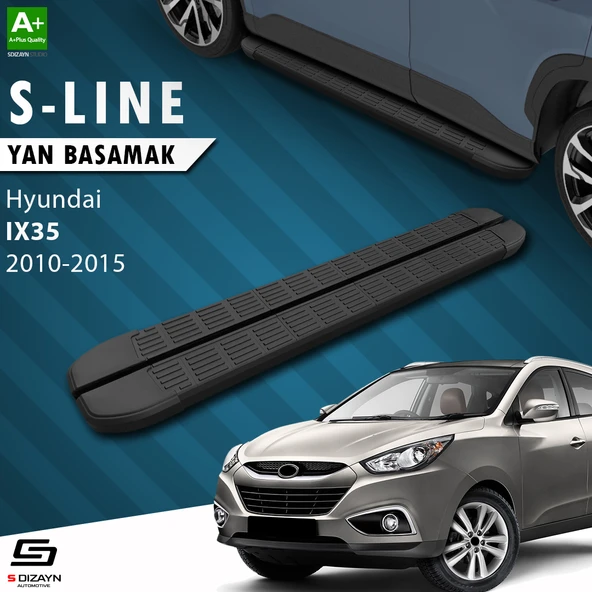 S-Dizayn Hyundai IX-35 S-Line Siyah Yan Basamak 173 Cm 2010-2015 A+ Kalite ürün görseli 1