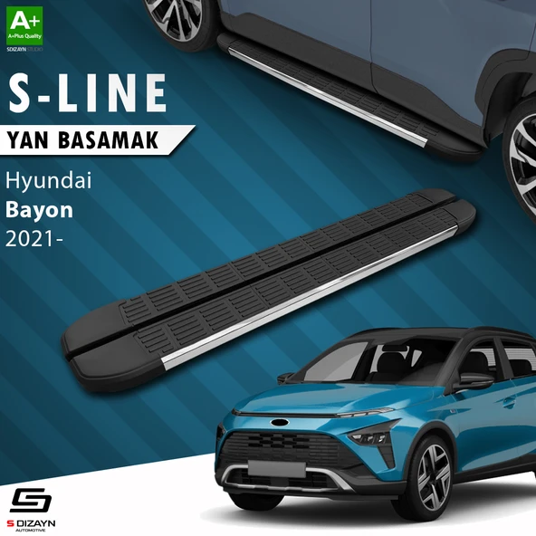 S-Dizayn Hyundai Bayon S-Line Krom Yan Basamak 173 Cm 2021 Üzeri A+ Kalite ürün görseli 1