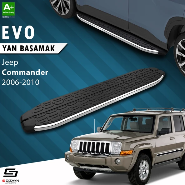 S-Dizayn Jeep Commander Evo Krom Yan Basamak 173 Cm 2006-2010 A+ Kalite ürün görseli 1
