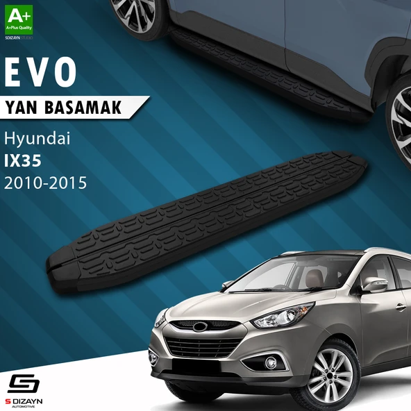 S-Dizayn Hyundai IX-35 Evo Siyah Yan Basamak 173 Cm 2010-2015 A+ Kalite ürün görseli 1