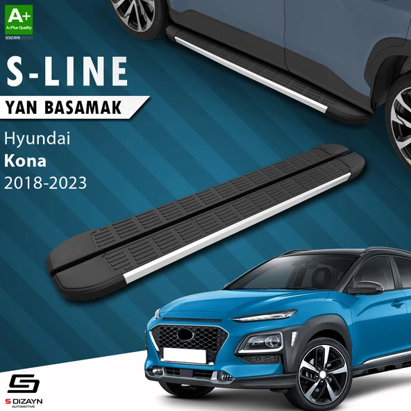 S-Dizayn Hyundai Kona S-Line Aluminyum Yan Basamak 173 Cm 2018-2023 A+ Kalite ürün görseli 1