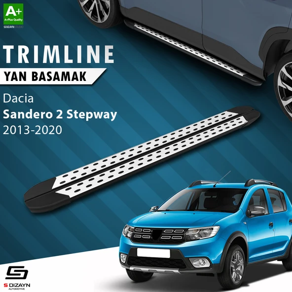 S-Dizayn Dacia Sandero 2 Stepway TrimLine Gri Yan Basamak 183 Cm 2013-2020 A+ Kalite ürün görseli 1