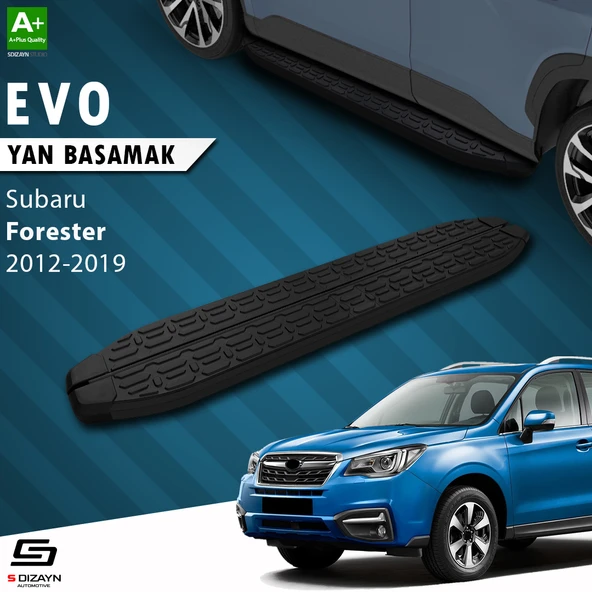 S-Dizayn Subaru Forester 4 Evo Siyah Yan Basamak 183 Cm 2012-2019 A+ Kalite ürün görseli 1