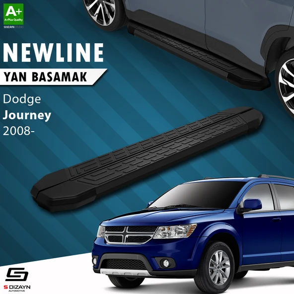 S-Dizayn Dodge Journey NewLine Siyah Yan Basamak 183 Cm 2008-2020 A+ Kalite ürün görseli 1