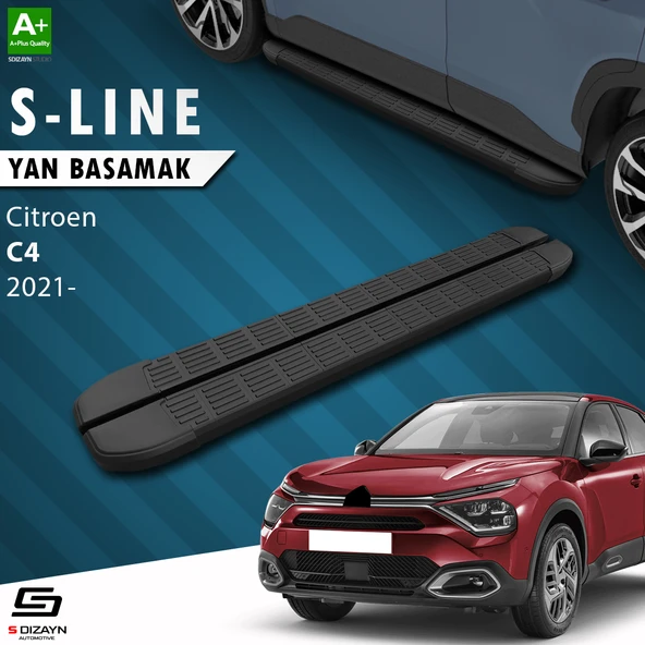 S-Dizayn Citroen C4 3 S-Line Siyah Yan Basamak 183 Cm 2021 Üzeri A+ Kalite ürün görseli 1