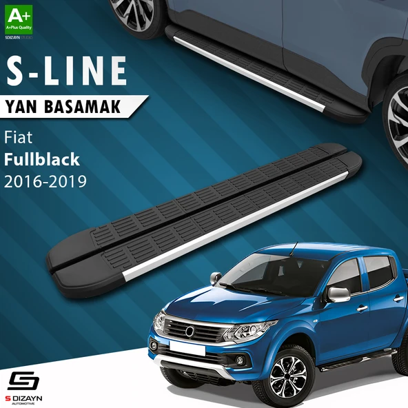 S-Dizayn Fiat Fullback S-Line Aluminyum Yan Basamak 193 Cm 2016-2019 A+ Kalite ürün görseli 1