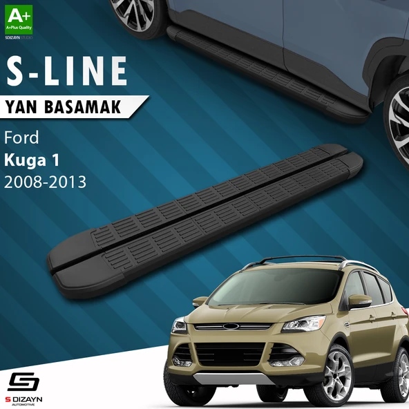 S-Dizayn Ford Kuga 1 S-Line Siyah Yan Basamak 183 Cm 2008-2012 A+ Kalite ürün görseli 1