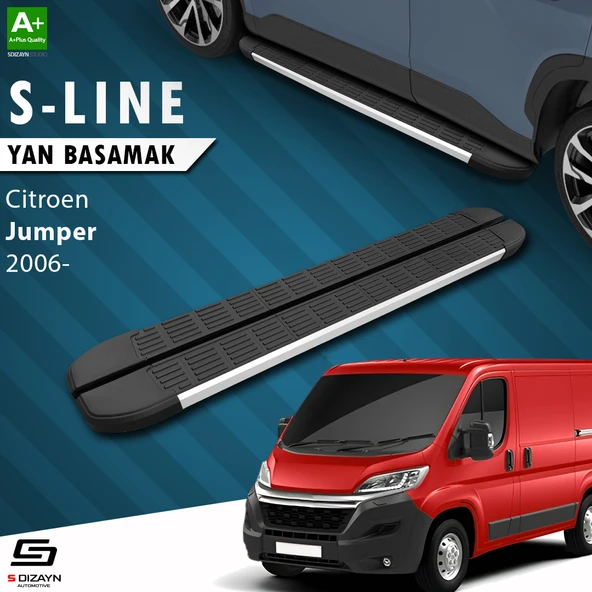 S-Dizayn Citroen Jumper 3 Orta Şase S-Line Aluminyum Yan Basamak 253 Cm 2006-2022 A+ Kalite ürün görseli 1