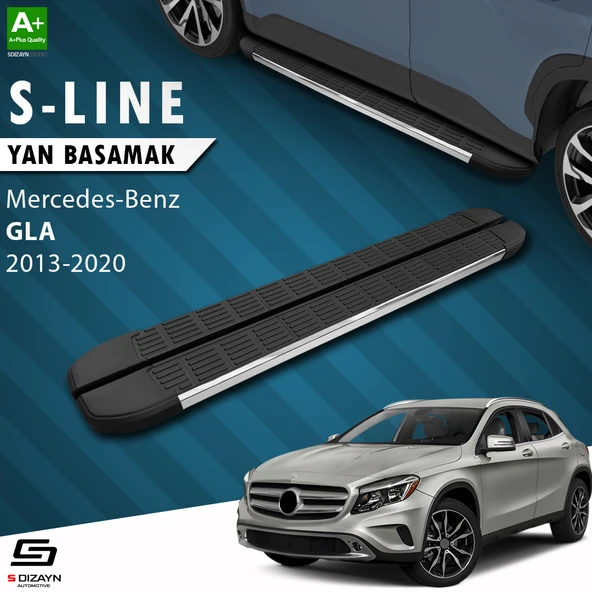 S-Dizayn Mercedes GLA X156 S-Line Krom Yan Basamak 183 Cm 2013-2020 A+ Kalite ürün görseli 1
