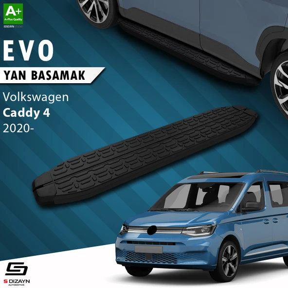 S-Dizayn VW Caddy 4 Evo Siyah Yan Basamak 193 Cm 2020 Üzeri A+ Kalite ürün görseli 1