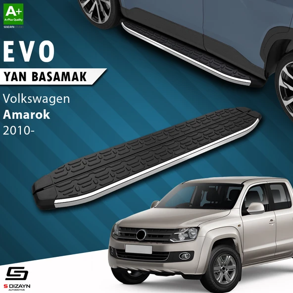 S-Dizayn VW Amarok Evo Krom Yan Basamak 203 Cm 2010-2023 A+ Kalite ürün görseli 1
