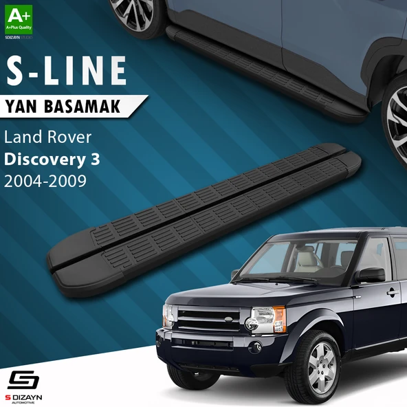 S-Dizayn Land Rover Discovery 3 S-Line Siyah Yan Basamak 193 Cm 2004-2009 A+ Kalite ürün görseli 1