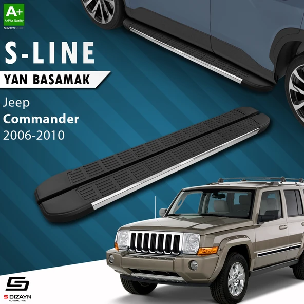S-Dizayn Jeep Commander S-Line Krom Yan Basamak 173 Cm 2006-2010 A+ Kalite ürün görseli 1
