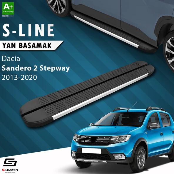 S-Dizayn Dacia Sandero 2 Stepway S-Line Aluminyum Yan Basamak 173 Cm 2013-2020 A+ Kalite ürün görseli 1