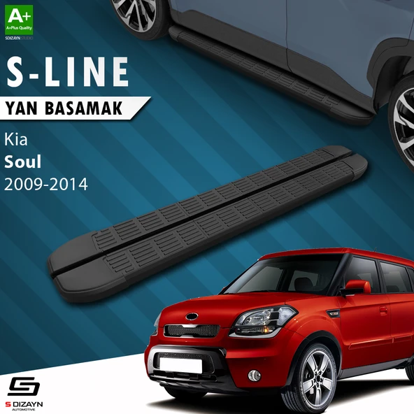S-Dizayn Kia Soul S-Line Siyah Yan Basamak 173 Cm 2009-2014 A+ Kalite ürün görseli 1