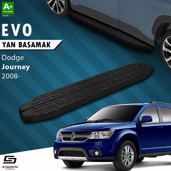 S-Dizayn Dodge Journey Evo Siyah Yan Basamak 183 Cm 2008-2020 A+ Kalite ürün görseli 1