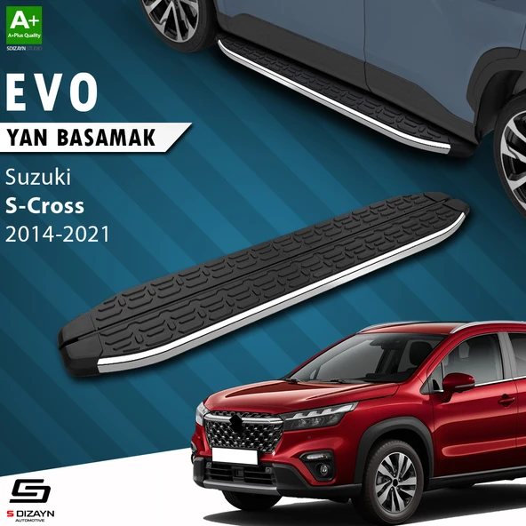 S-Dizayn Suzuki SX4 2 S-Cross Evo Krom Yan Basamak 173 Cm 2014-2021 A+ Kalite ürün görseli 1