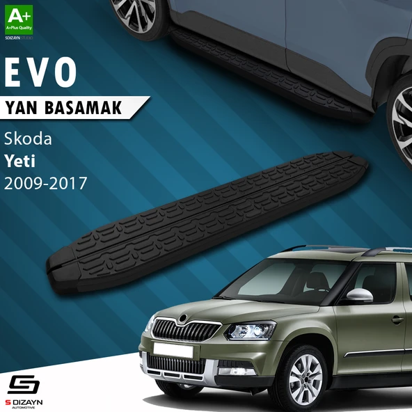 S-Dizayn Skoda Yeti Evo Siyah Yan Basamak 173 Cm 2009-2017 A+ Kalite ürün görseli 1