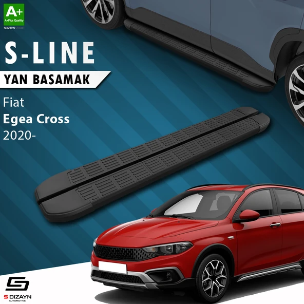 S-Dizayn Fiat Egea Cross S-Line Siyah Yan Basamak 183 Cm 2020 Üzeri A+ Kalite ürün görseli 1