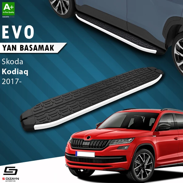 S-Dizayn Skoda Kodiaq Evo Aluminyum Yan Basamak 193 Cm 2017-2023 A+ Kalite ürün görseli 1