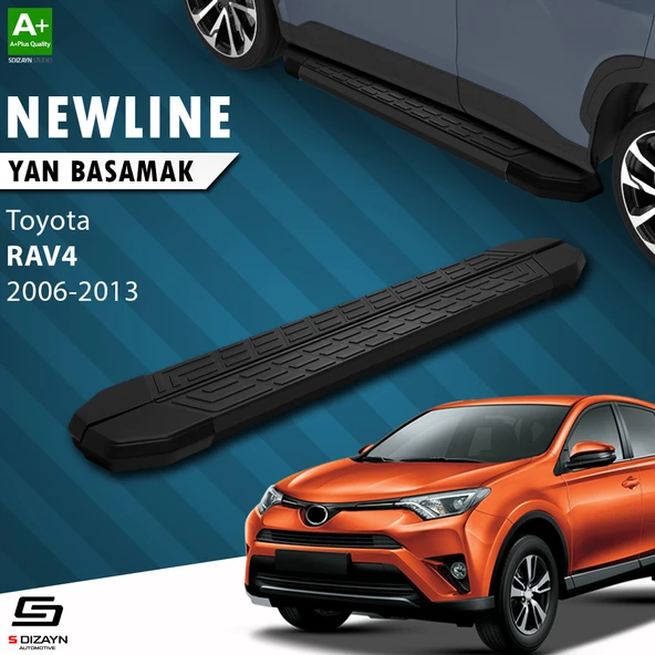 S-Dizayn Toyota Rav 4 3 NewLine Siyah Yan Basamak 163 Cm 2006-2013 A+ Kalite ürün görseli 1
