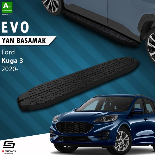 S-Dizayn Ford Kuga 3 Evo Siyah Yan Basamak 183 Cm 2020 Üzeri A+ Kalite ürün görseli 1