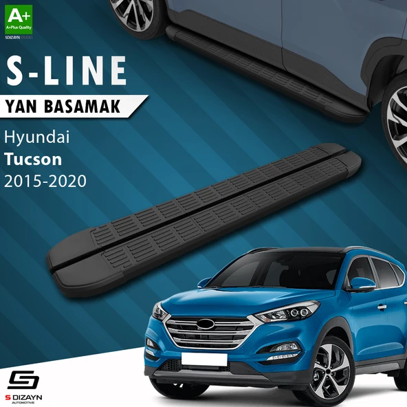 S-Dizayn Hyundai Tucson 3 S-Line Siyah Yan Basamak 173 Cm 2015-2020 A+ Kalite ürün görseli 1